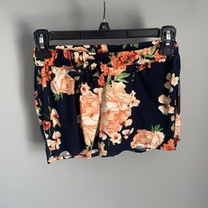 NWT Insta Girl Blue Floral Pattern Shorts